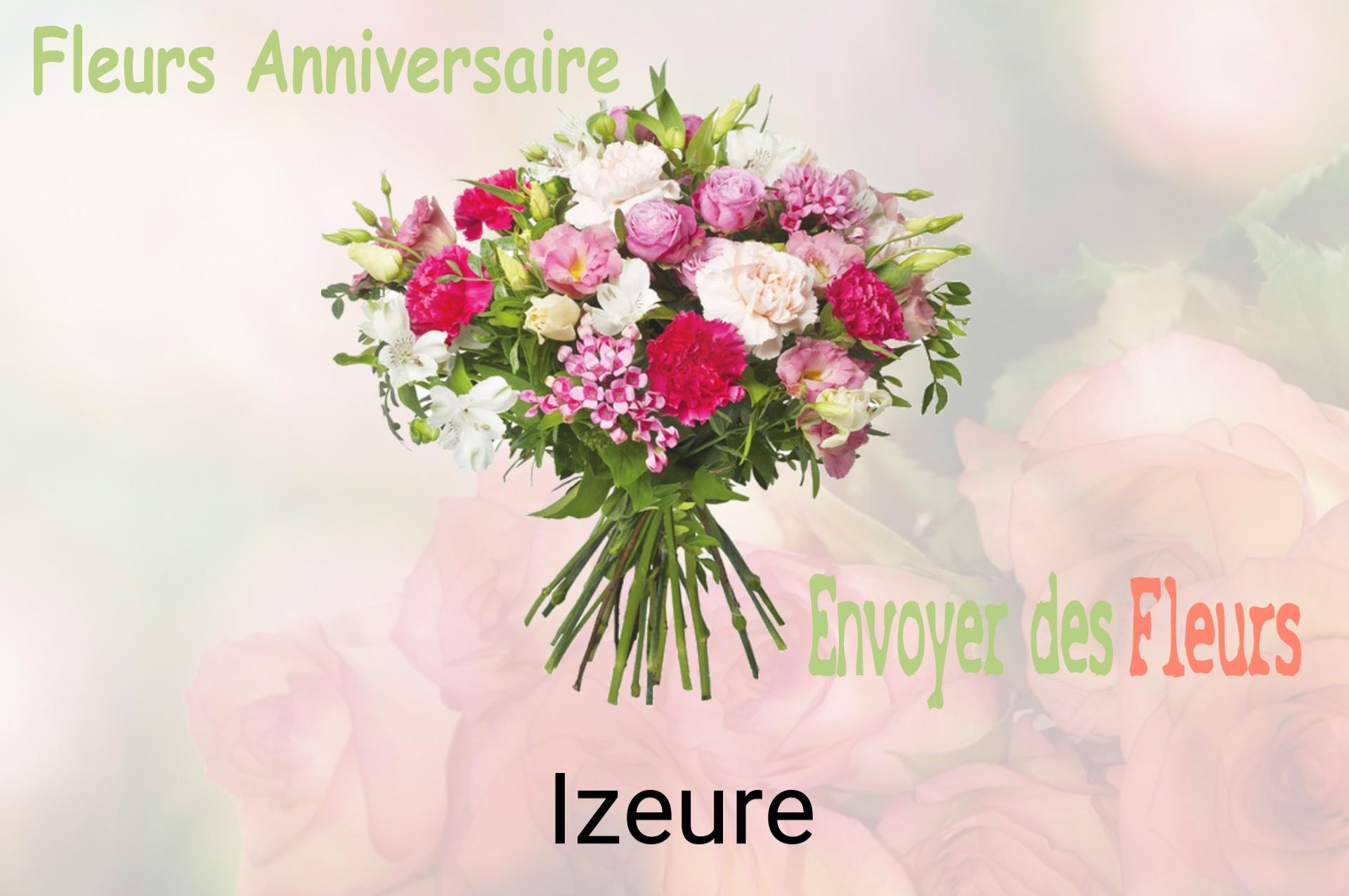 Bouquet de fleurs d’anniversaire livré à Izeure