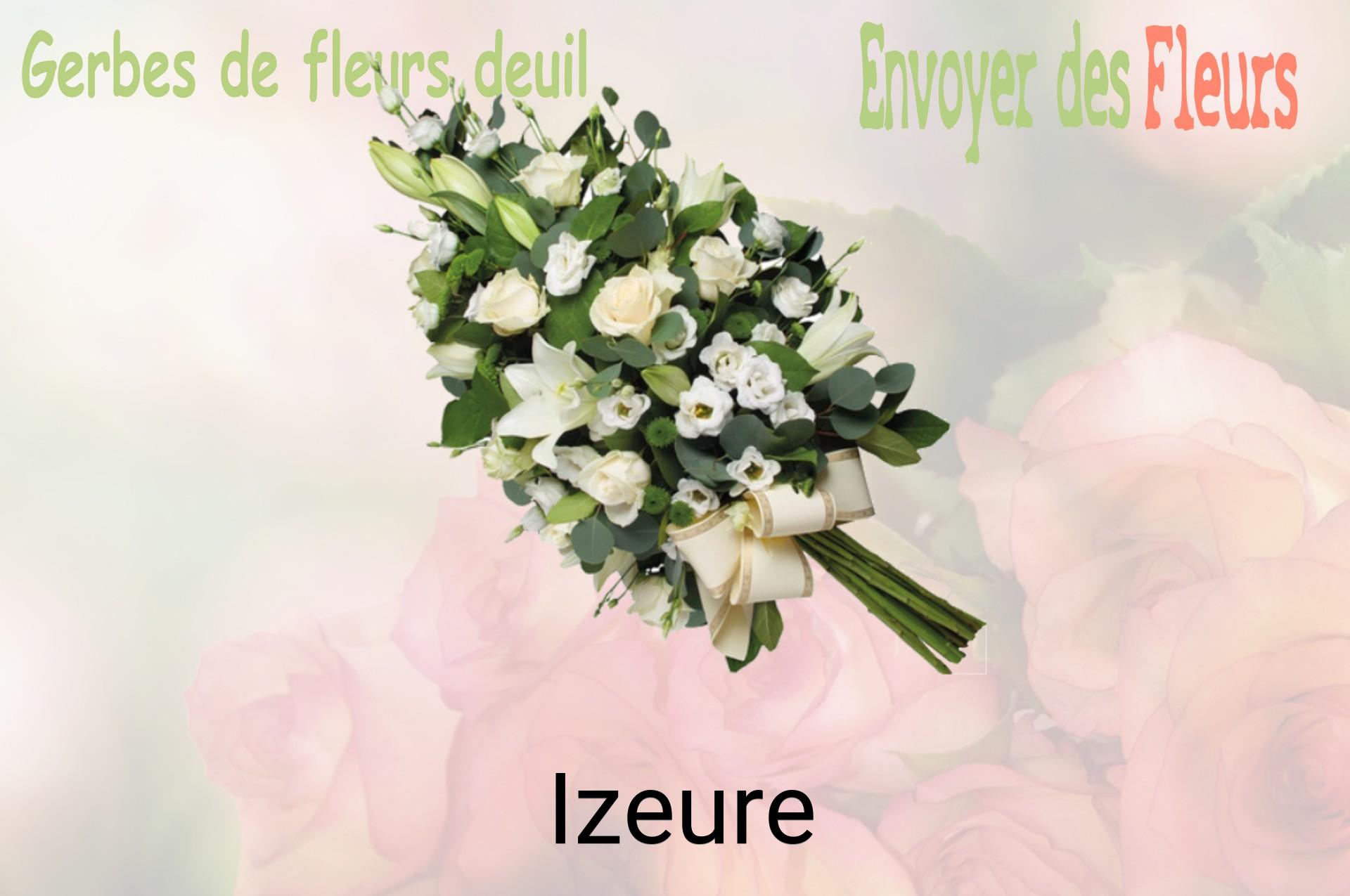 Gerbe de fleurs de deuil livrée à Izeure
